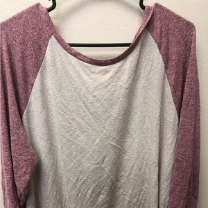Rose and beige Old Navy soft long sleeve tee